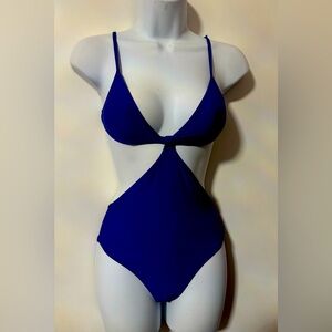 Blue J.Crew NWT Cut Out Bathing Suit Size 0